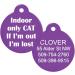 Personalized Funny Dog & Cat Tags | Custom Engraved | Glow in The Dark Silencer | Indoor Cat Only - Buy Online on GoSupps.com
