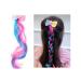 6-Piece Unicorn Hair Clips with Colored Wigs & Curly Ponytails - Princess Dress Up Headdress for Christmas - Multicolor - Buy Online on GoSupps.com