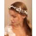 Deniferymakeup Bride Wedding Hair Vine Rhinestone Headband Pearl Bridal Headpiece Pearl Hair Accessories for Women and Girls (Silver) - Buy Online on GoSupps.com