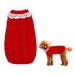 Small Dog Jumper Warm Puppy Knitted Pullover Sweaters Winter Dog Cat Jumper Knitwear Sweater Apparel Small Pet Coat Costume Dog Clothes Comfortable Knitted Sweater for Small Dog Cat (Size 14 Red) Size 14 Red