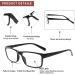 Cojwis 6-Pack Blue Light Filter Reading Glasses for Women - Rectangle Frame Spring Hinges Anti-Blue Ray 2.0x Magnification - Buy Online on GoSupps.com
