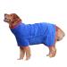 Bibykivn Dog Bradge out of microfiber Dog Cuddle bathrobe with Velcro fastener super absorbent and quick drying bathrobe with adjustable straps for pets Dogs and cats (L blue) L blue