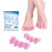 BENNARA Hammer Toe Straightener. Set G: 2 Pairs of Pink Toe Separator - Correct Bunion and Realign Toes. Gel Toe Spacer to Separate Overlapping Toes. Toe Spreader for Hammer Toes. Suit Men and Women.