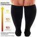 Cheeroyal 2-Pack Plus Size Compression Stockings for Men & Women | 20-30 mmHg | Extra Wide Calf | Knee-Length | 4XL Black - Buy Online on GoSupps.com
