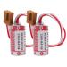 2-Pack ER17/33 PLC Batterywith Brown JAE2.5mm-4P Plug for 3G2A9-BAT08 C500-BAT08 PLC Battery (ER17/33 2/3A 3.6V 1600mAh)