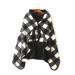 Multi-Function Shoulder Warm Shawl Double Layer Blanket Wrap Blanket Elderly Patient Resistant Windproof Cloak Care Shawl A Warm Wheelchair Cover Cloak