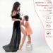 FEOYA Maxi Maternity Dress - Chiffon Lace Strapless Gown for Pregnant Women - Black - Perfect for Photography - Full Length with Split Front - Buy Online on GoSupps.com