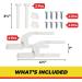 White Plastic Toilet Seat Hinge Replacement with Bolts Screw and Nuts - Buy Online on GoSupps.com
