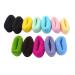 sourcingmap Women Hairdressing Terry Cloth Elastic Hair Bands Rings Ponytail Holder 12pcs DE de