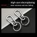 2 Pcs Metal Carabiner Keychain Clips - Silver and Black Steel - Key Organizer for Car and Keys - Buy Online on GoSupps.com