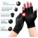 Ricbestlab Copper Compression Arthritis Gloves - Fingerless Pain Relief for Arthritis & Carpal Tunnel - Men & Women - Black, Large (1 Pair) - Buy Online on GoSupps.com