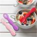 Vicloon 4Pcs Baby Fork and Spoon Set - Self Feeding Utensil Kit for Infant Toddler Children - Silicone Spoon Easy Grip Cutlery Set - Pink/Purple/Orange/Red - Buy Online on GoSupps.com