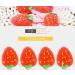Strawberry shaped fruit lollipop Children's lollipop snack gift Halloween candy Instant fudge Gummies Fruit juice candy Cute candy Dessert Dim sum Soft candy Chinese snacks (10 pcs) - Buy Online on GoSupps.com