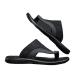 CLSQLXYJZC Mens Foot Correction Flip Flops Summer Fashion Comfortable Open Toe Big Toes Hallux Valgus Beach Sandal for Bunion Splints Plantar Fasciitis Sandal (Color : Black Foot Length : 24cm) 24cm Black