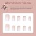 EONFAVE 24 Pcs French False Nails - White Square Stick on Nails with Glue - Short Acrylic Full Cover Press on Nails for Women and Girls - Buy Online on GoSupps.com
