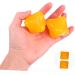 Lurrose 4-Piece Handball Massage Set - Silicone Lacrosse Balls for Muscle Relief & Stress Relief | Foot & Finger Exercise | Natural Rubber Healthcare | 6x6cm Yellow - Buy Online on GoSupps.com