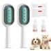 Dog brush with water tank cat brush with wet wipes cleaning brush for animal hair multifunctional animal hair remover ideal for massage care and hair removal (long hair+short hair green)