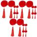 FOMIYES 9 Pairs Tassel Hair Ball Hair Clip Barrettes for Baby Girls Metal Hair Clips Chinese Tassel Hairpin Baby Barrettes Girls Hair Clips Artificial Fur Hanfu China Red Girl Child