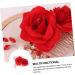 Angoily Flower Hair Comb Flower Hair Clip Flower Hair Accessories Garlands for Decor Floral Hair Clips for Women Bridal Hair Clip Tiara Rose Red Wedding Rhinestones Bride - Buy Online on GoSupps.com