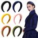 Headbands Women Hair Head Bands - 6 Pcs Diademas Para Mujer De Moda Accessories Velvet Padded Head Bands Cute Beauty Fashion Hairbands Girls Vintage Thick Hair Bands 6Padded