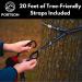 Portson Camping Hammock - Double Hammock for Backpacking Travel in Madison | Portable Hammock with Tree-Friendly Straps - Orange & Gray - Buy Online on GoSupps.com