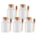 Tianzd 5 pieces 100ml matt transparent artificial bathing salt can empty cremat boxes cream can empty box cosmetic ointment bath salt container with cork closure wooden shovel