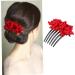Beatifufu 1pc Floral Comb Bridal Hair Clip Hairbrush for Women Flower Hair Wedding Hair Accessories for Women Floral Hair Comb Women Hair Accessories Barrettes for Women Gold Hair Clips - Buy Online on GoSupps.com