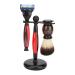 3-part shaving brush set 3-in-1-shaving set contains a beard brush razor and razor holder manual light beard brush set for cleaning gift for men father friend husband