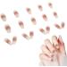 Press On False Nails | Press On Fake Nude Nails | Long Coffin Fake Nails French False Nails Press On Nails Glossy Nail Tips With Design Ballet Nail Pieces Sritob - Buy Online on GoSupps.com