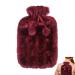 Ailopta isolated heat bottle sleeves |2 liters of soft synthetic fur heat bottle cover - isolated hot water bottles have a constant temperature for women and children upright (only shells) pink
