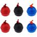 Zelerdo 6 Pack Rubber Pool Billiard Cue Chalk Holders with Cord, 3 Colors 6 Pack Red Black Blue