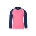 Mountain Warehouse wetsuit children-long-sleeved vinegar with UV protection Rash Guard swimming suit for boys and girls flatlock sutures quick drying stretchy 2-3 years of fuchsia