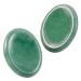 Nupuyai 2pcs Green Aventurine Oval Thumb Worry Stone Set Energy Crystal Pocket Palm Stone for Healing Anxiety Stress Relief Reiki Therapy 45x35mm #6-green