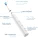 POTICO Sonic Electric Toothbrush for Adults - 8 Brush Heads, Smart Timer, 5 Modes, IPX7 Waterproof, Rechargeable - White - Buy Online on GoSupps.com