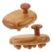 Healeved 2 pieces massage brush natural comb combings for manual scalp massage devices massage tools small comb hair care comb wooden massage device for the back natural wood comb