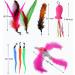 Petnice 12 Pack Cat Feather Toys Interactive Cat Toys for Indoor Cat 2 Cat Retractable Teaser Wand with 9Pcs Refills and 1 Fix Teaser Wand 12pcs Cat Toys (3pcs wand) - Buy Online on GoSupps.com