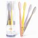 Dr.Golden Turtle Long Head Toothbrush 4-Pack Designed by Dentist | Easy Plaque Remover | Huge Toothbrush for Adults | Tooth Brushes Set | Toothbrush Medium Hard | Smokers Toothbrush for Clean Teeth
