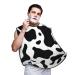 Cow Print Shaving Bib Gifts for Dad Waterproof Animal Print Beard Apron One Size Fits All