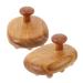 Hoement 2 pieces Massage brush wooden comb wooden massage comb handheld wide comb massager natural wood comb Broad tooth comb multi -purpose combing comb scalp ridge small comb
