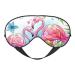 SSIMOO Flamingo Flowers Sleep Mask-Adjustable Breathable Fashionable Eye Mask for A Comfortable Sleep Experience Black