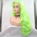 13x2.5 Fluorescent Green Lace Front Wig for Women - Naturally Wavy Heat-Resistant Synthetic Hair (Neon Green 66cm) - Buy Online on GoSupps.com