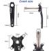 Bike Crank Arm Set 170mm 104 BCD with Bottom Bracket Kit - MTB BMX Road Bicycle - Shimano FSA Gaint Compatible - 32T/Black - Buy Online on GoSupps.com