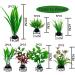 16 PCS Lancare Aquarium Plants Decoration - Artificial Green Aquatic Plants for Aquariums - Perfect for Stunning Underwater Landscapes - Buy Online on GoSupps.com