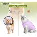 Buy Hipet Cat Surgical Suit - Recovery Vest for Abdominal Wounds & Skin Diseases | Anti-Licking Onesie for Cats (Large Violet) - International Shipping - Buy Online on GoSupps.com