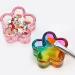 4 Pcs Crystal Flower Shape Nail Art Acrylic Liquid Powder Glass Dappen Dish Clear Glass Cup for Acrylic Nail Art Tools colorful - Buy Online on GoSupps.com