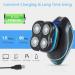 5D Floating Electric Head Shaver for Bald Men - 5 in 1 Bald Head Shaver with Hair Clippers & Facial Cleansing Brush in Blue - Buy Online on GoSupps.com