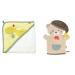 Fehn Bathektuch Baby Dino - Bathing towel Kinder Poncho made of terry & washcloths Bear - Washing glove with animal motif bundle with washcloths Bear