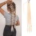Leeven 34 Inch Light Blonde DIY Braid Ponytail Extension Synthetic Slick Ponytail Hair Pieces Natural Chocolate Blonde Ponytail Hair Pieces 24613# 34 Inch (Pack of 1) 24613# /Light Blonde