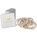Hair -like hair tie thin (30 pieces | bright beige | 1.5mm thick) for blonde hair including box for storage (box color: white) box color: white 30 pieces (1 Pack)