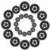 FOMIYES 20 Pairs Anti-Slip Ring for Glasses Eyeglass Ear Hooks Ear Hooks for Glasses Eyeglasses Grip Glasses Ear Hooks Glasses Cushions Glasses Grips Eyeglasses Ear Grips Glasses Accessory Black 1.5X1.5CM